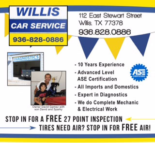 Willis Car Service in Willis, Texas. Vehicle inspection, maintenance and repair.